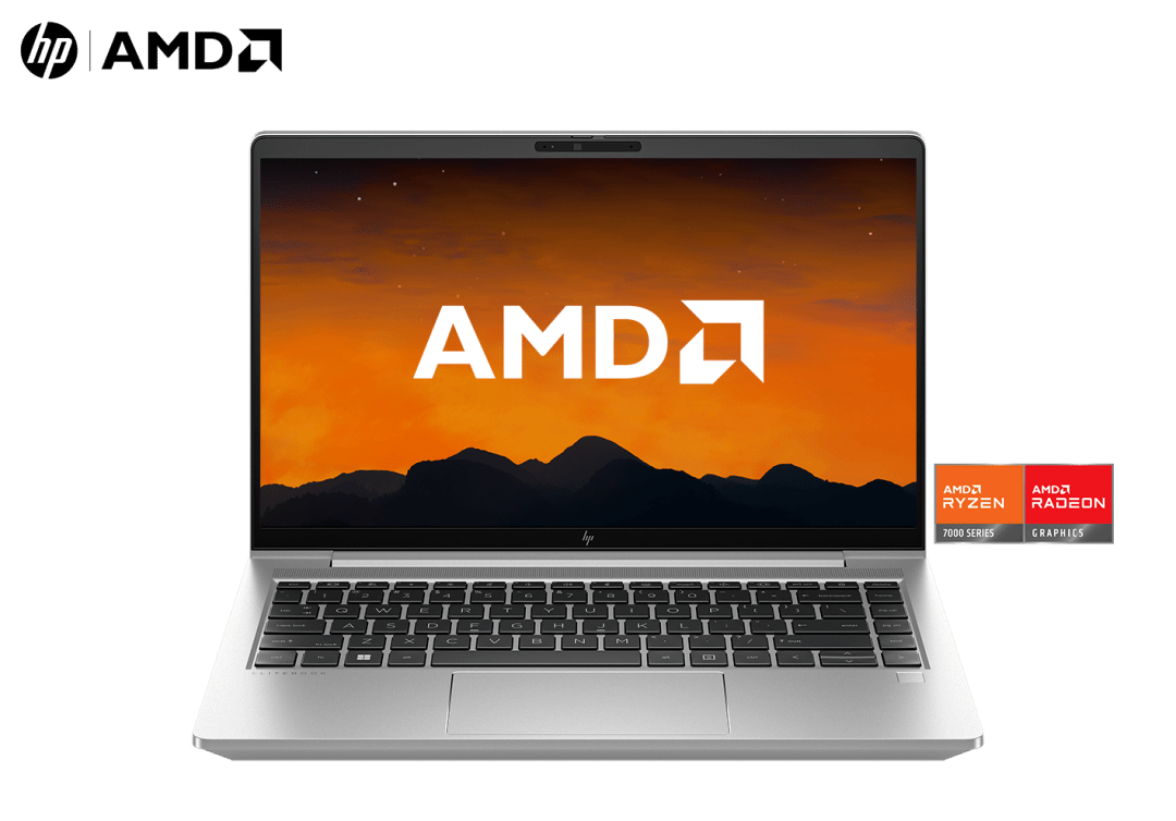 代惠普商用笔记本hp elitebook 645 g10,搭载了amd锐龙7000系列处理器