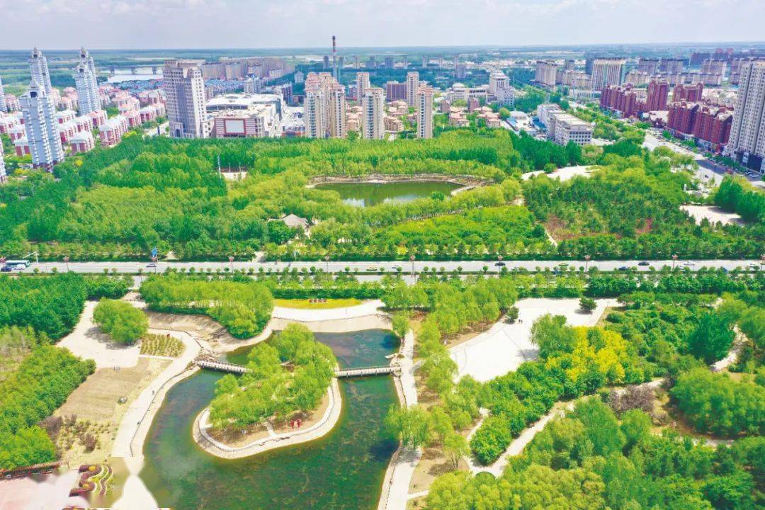 生态宜居 大美松原_中共_蓝天_浓荫