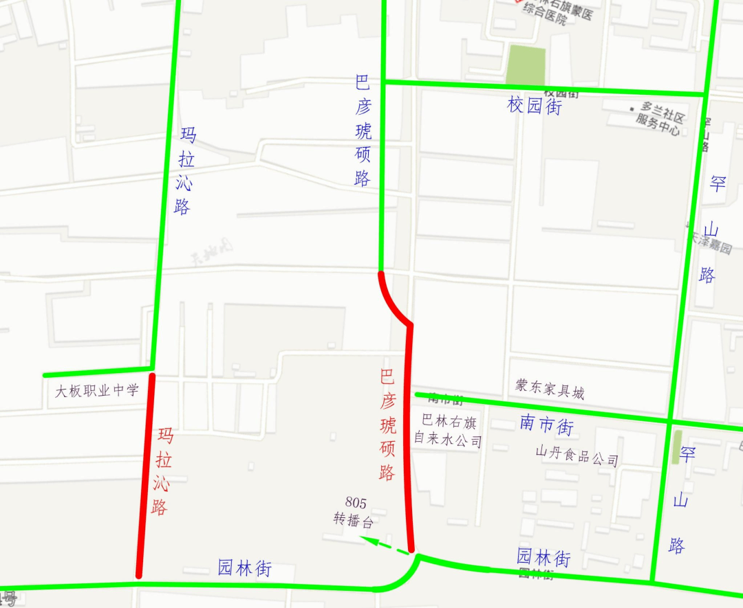 巴林右旗大板街地图图片