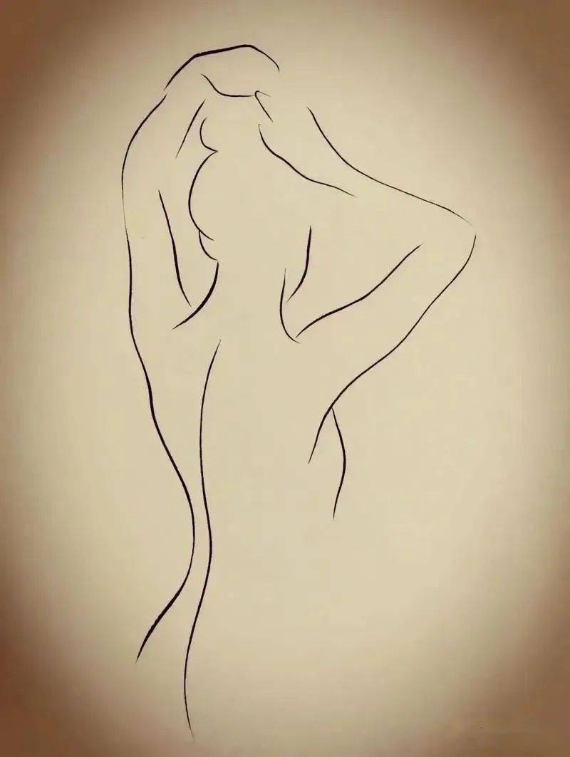 极简人体,就是这么优美!_动态_头像_画法