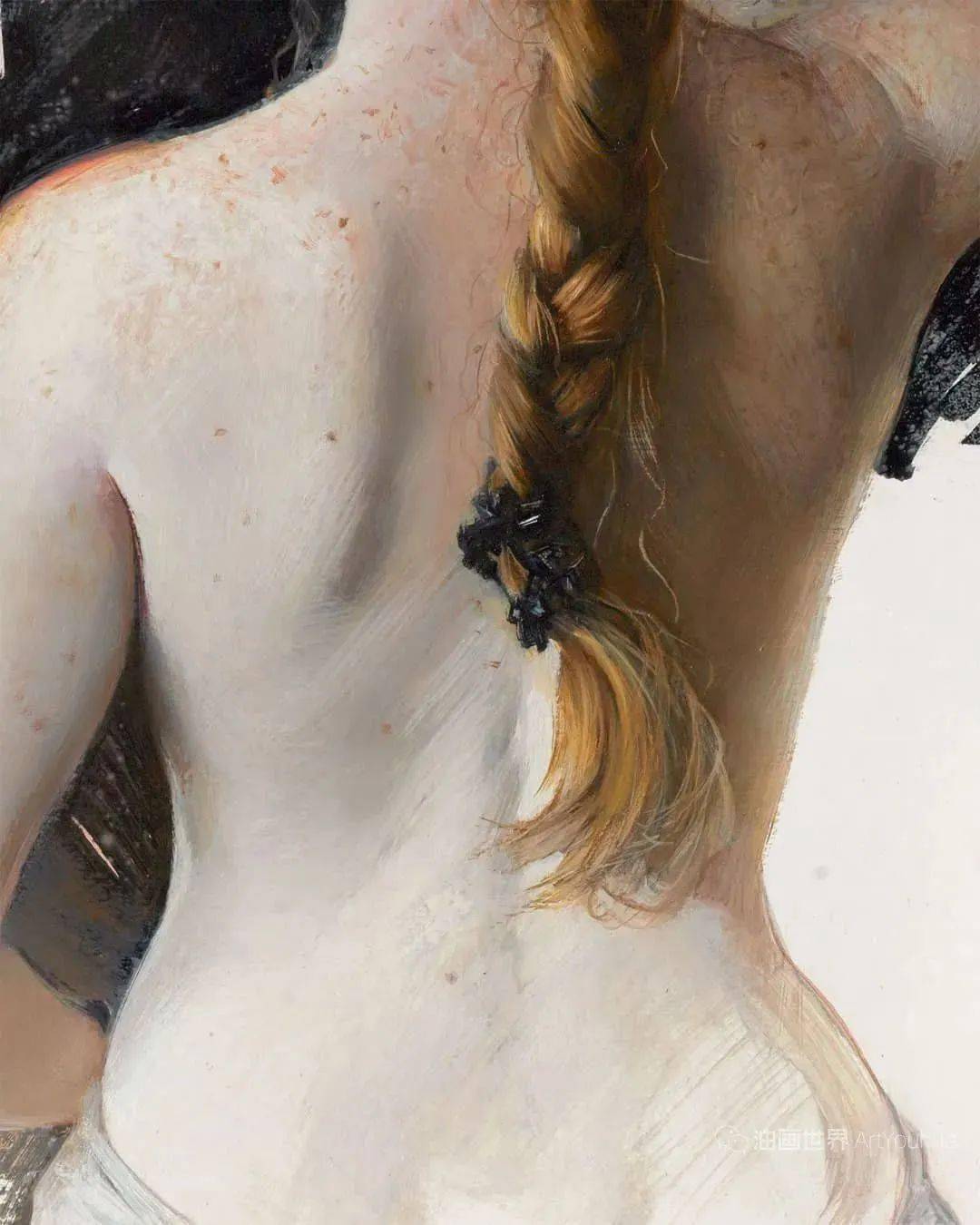 他的女人体作品,裸而不色,诱惑满满,大胆狂野中又不失细腻,爱了爱了