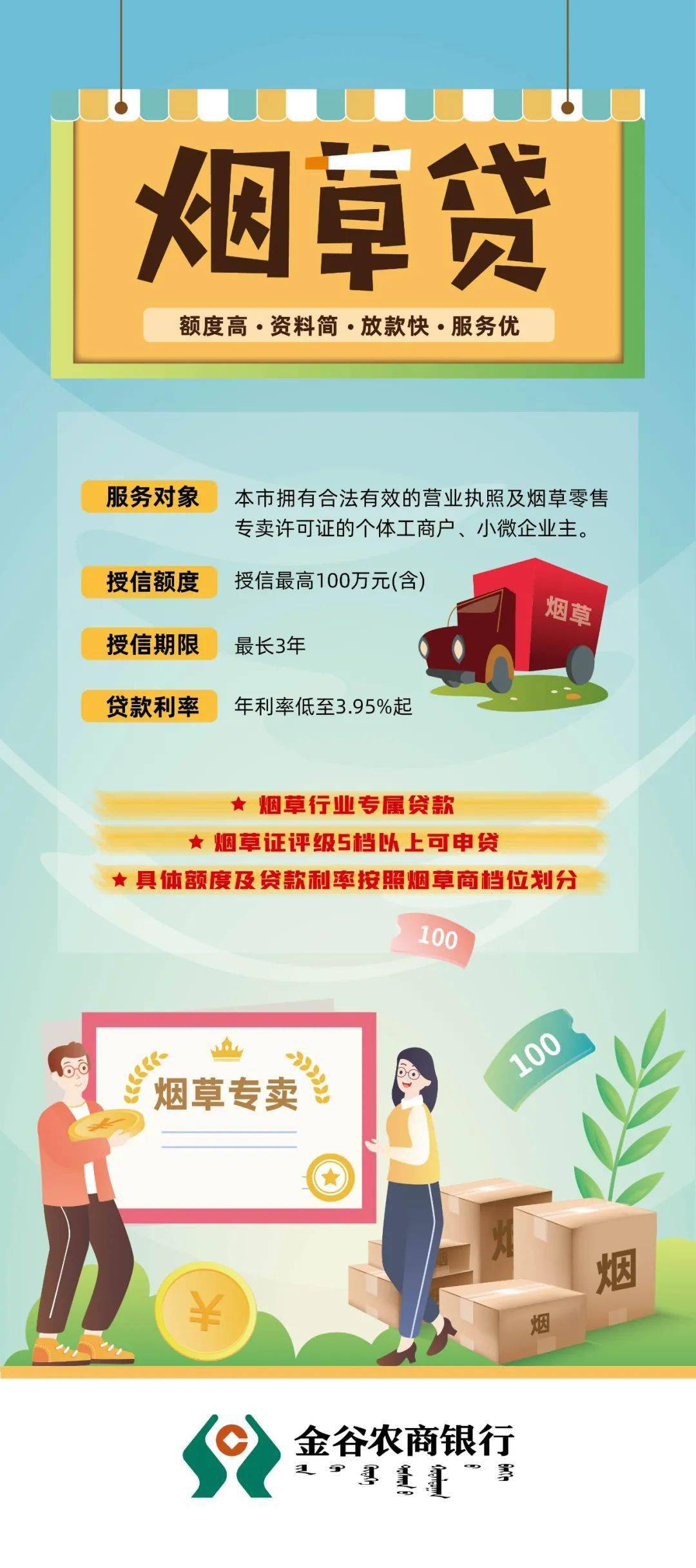 金融赋能—烟草贷,让您不在等"贷"_贷款_利率_经营