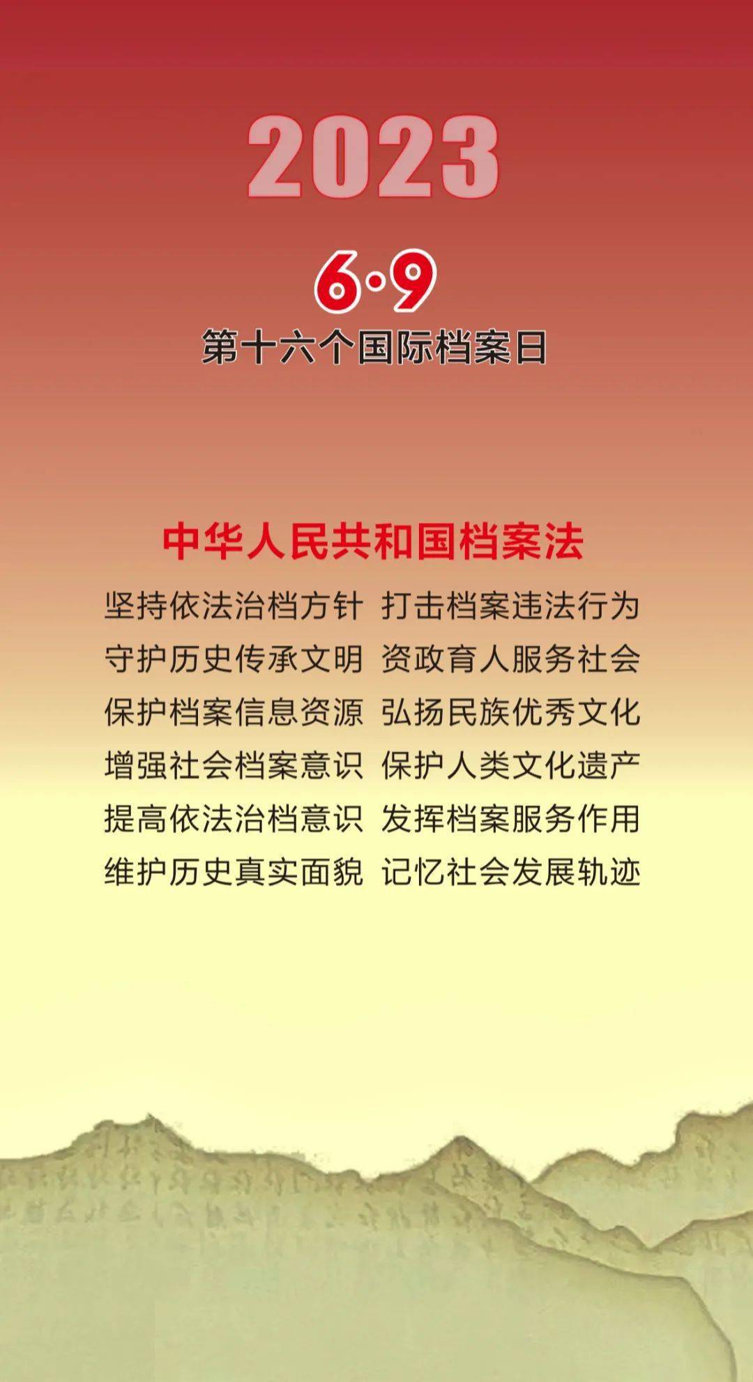 一图读懂 | 《中华人民共和国档案法》