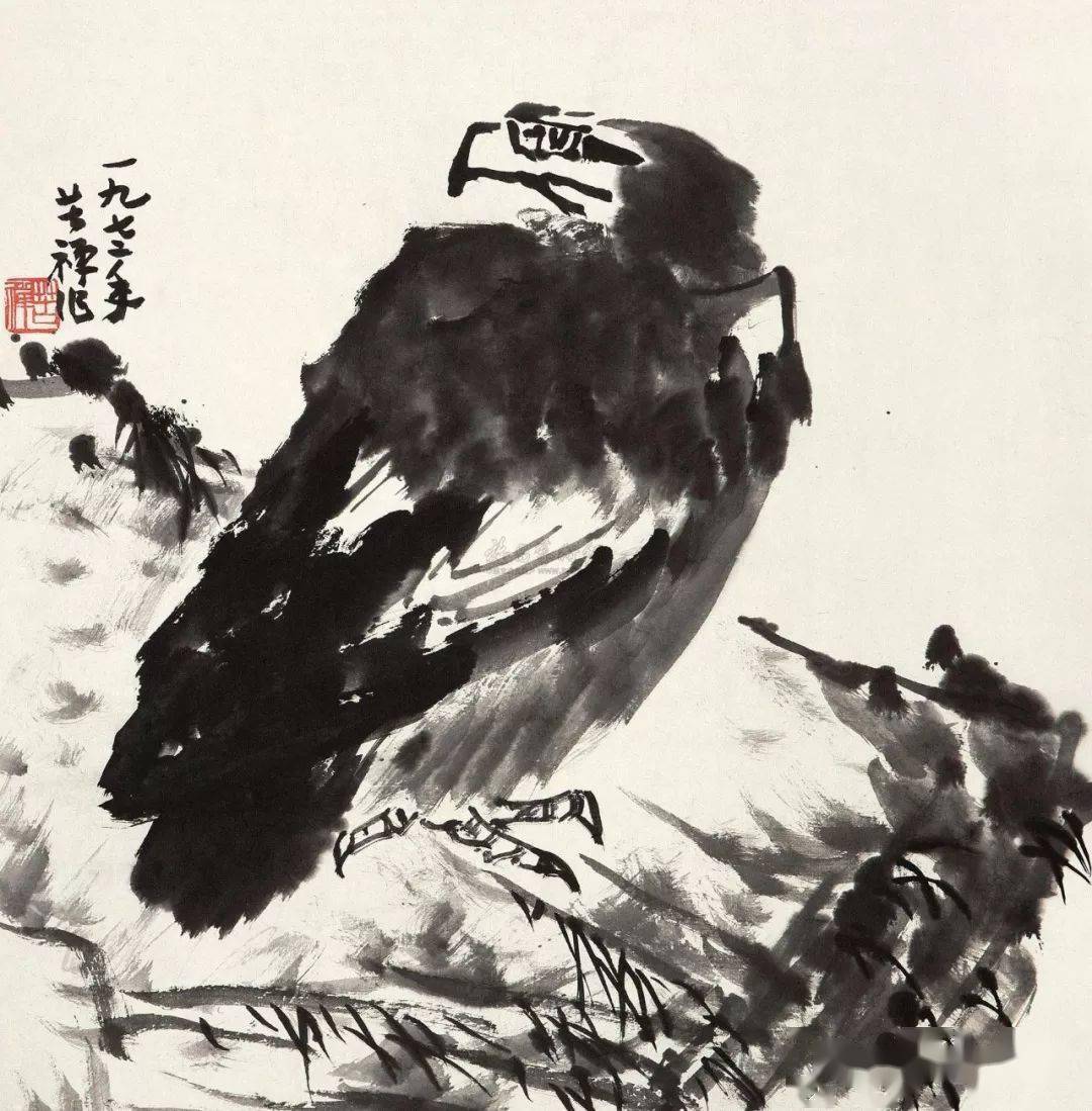 一洗万古凡羽空|李苦禅论画鹰_雄鹰_笔下_国画