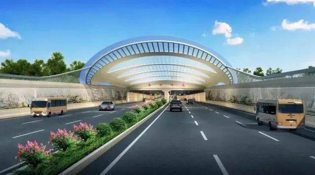 经富塘村北侧通过,于田埠洪村南设黄麓服务区,向西南进入肥东县与规划