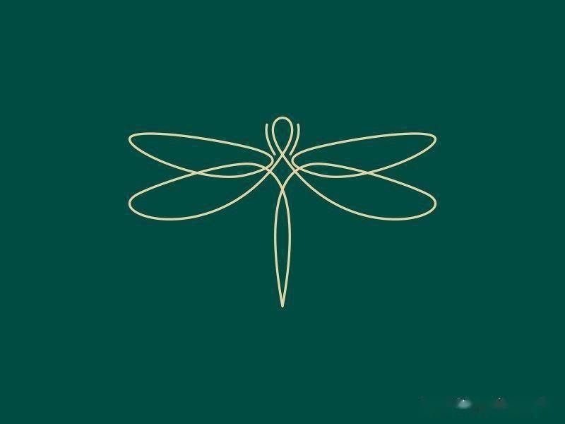 轻盈灵动的蜻蜓元素创意logo 讨喜
