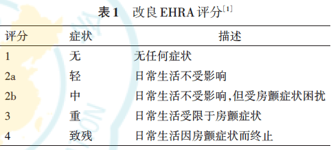 [ 改良 ehra(european heart rhythm association)评分]辅助节律控制
