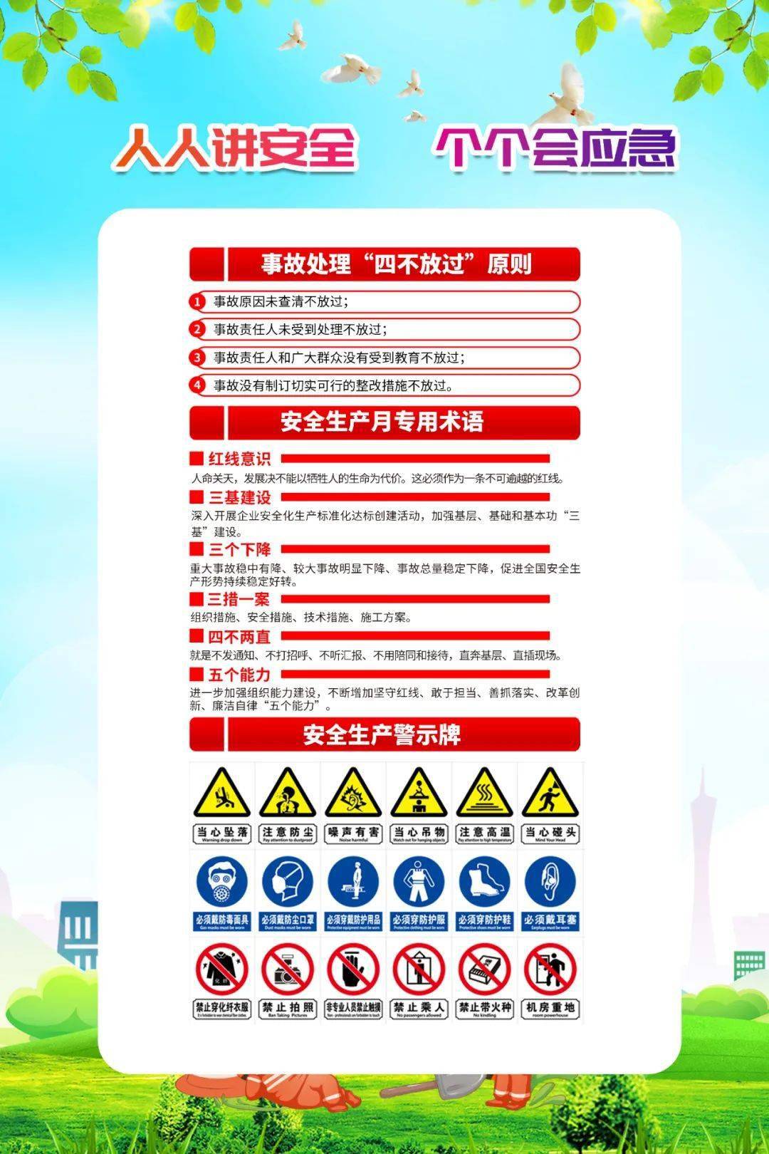 "安全生产月"宣传丨海报_海东
