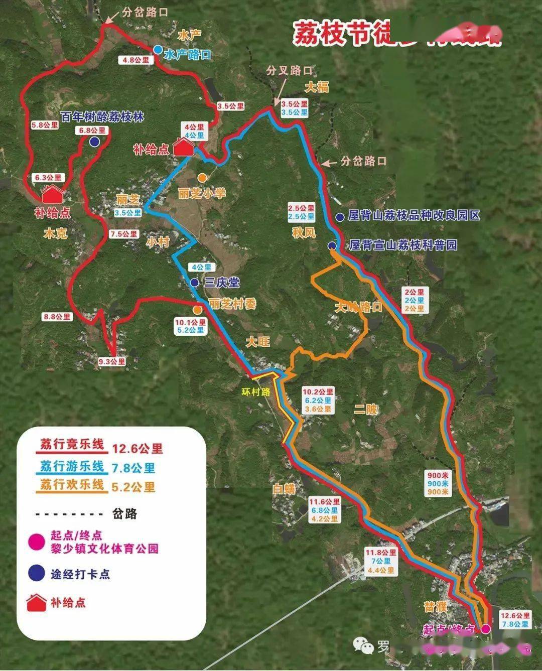 今天罗定太燃了万人徒步+荔枝节+村ba篮球赛+传统文艺表演