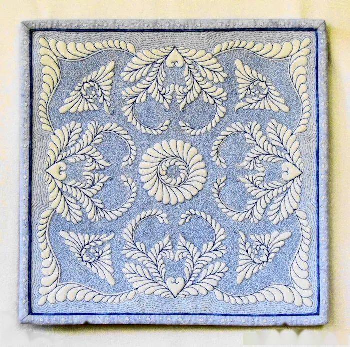 30厘米的绗缝挂毯,是宏伟设计,是微型艺术_kiinii_许可_细节