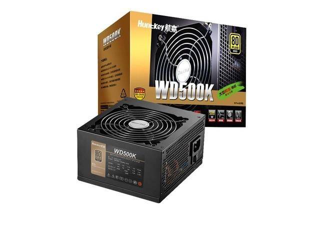 航嘉(huntkey)wd500k 金牌500w电脑电源(80plus金牌/单路40a/全电压