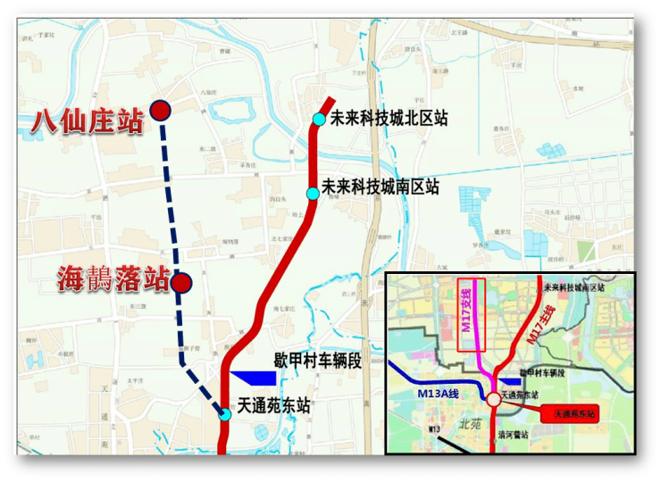 北京地铁17号线北七家图片