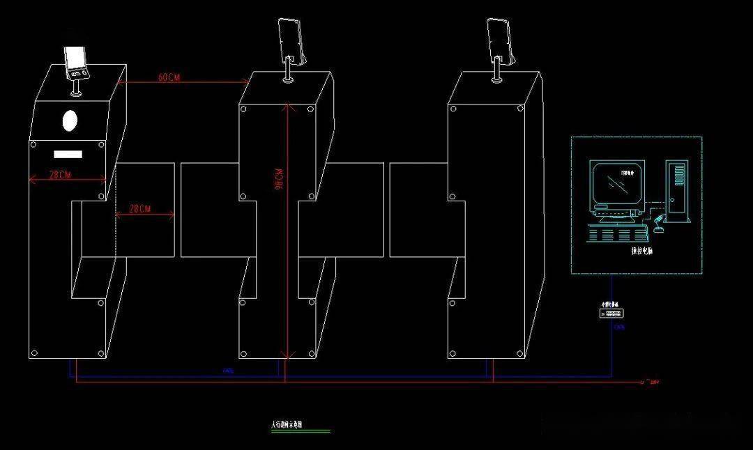 建筑工地出入口控制系统图及大样图,cad格式,4个部分_施工_文档_图纸