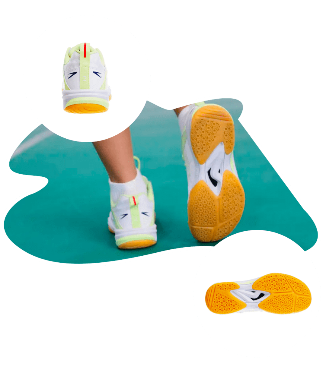 bs 560羽毛球鞋鞋面采用3d半透明尼龙单丝,提供更好的通风系统,将鞋子