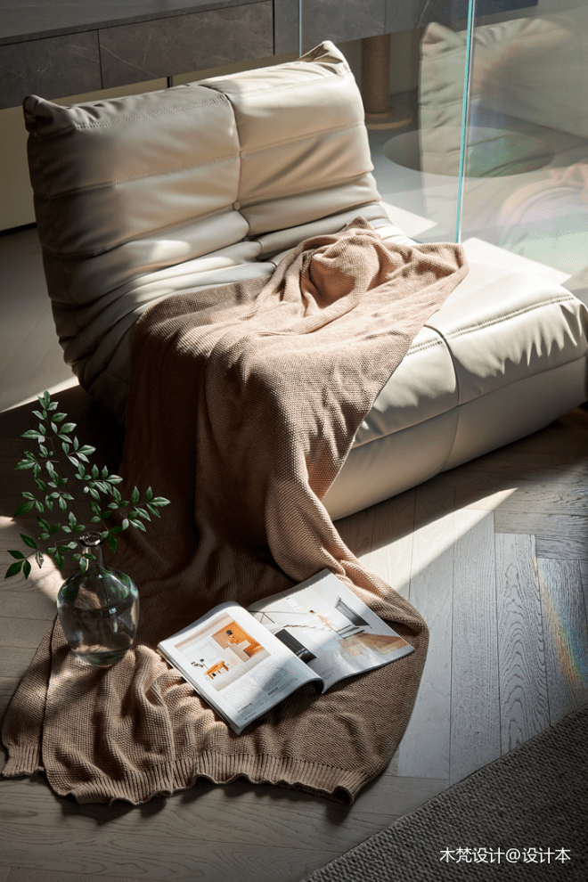 语文老师独居105㎡现代简约家:岛台餐桌,独立猫房,超大办公区_空间