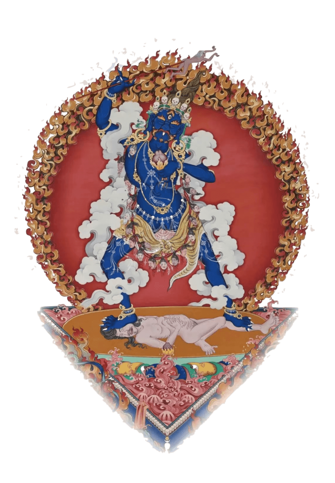 普贤佛母化身:宁玛巴护法女神德春拉姆 | 桑丹笔记_寺庙_木头_时候