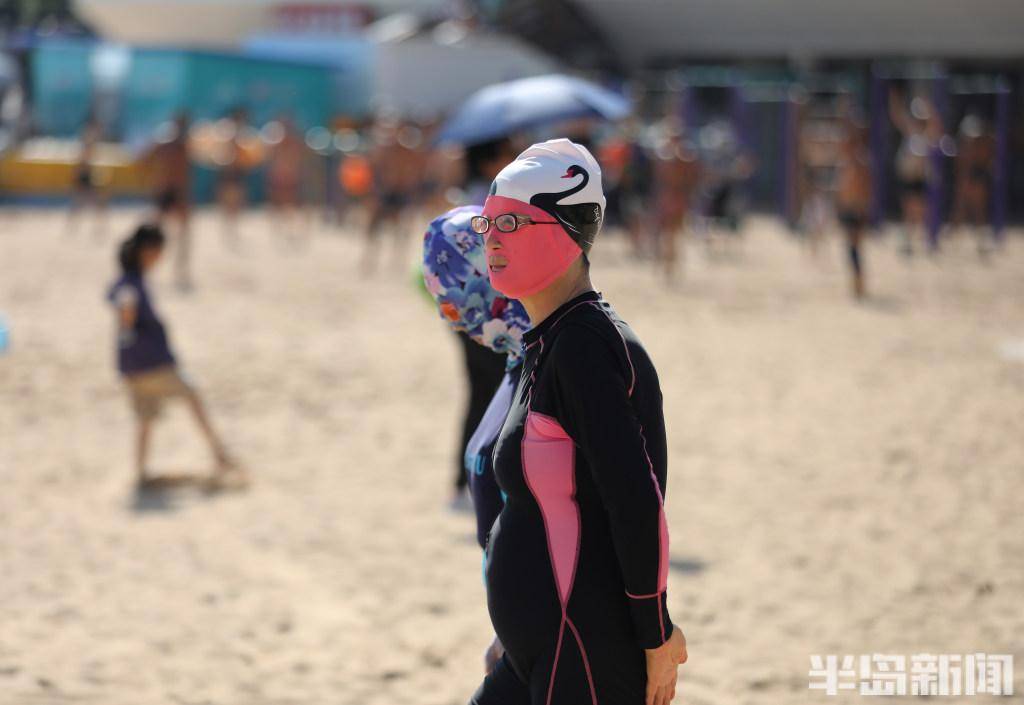 脸基尼,浴场最靓风景线!_青岛_大妈_海蜇