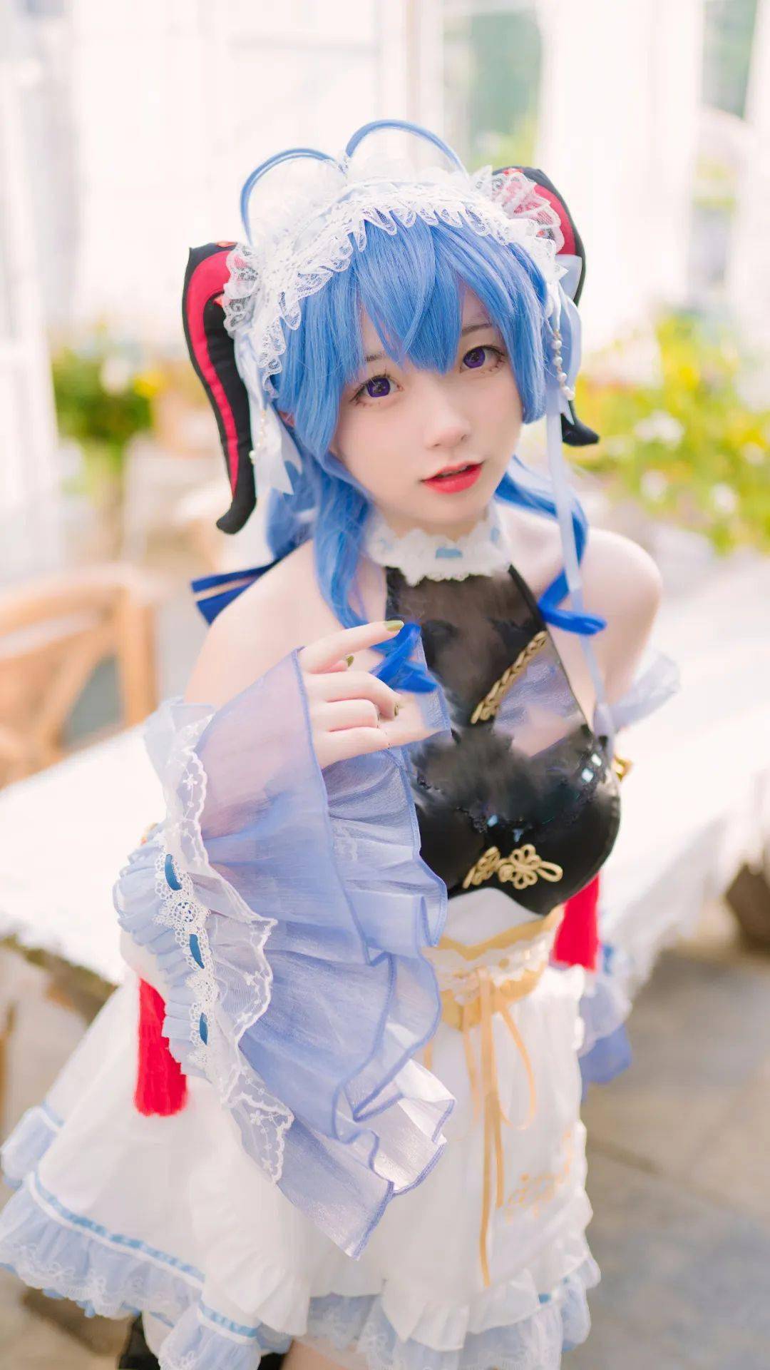 原神甘雨女仆户外》-Cosplay_少女_摄影_IGame
