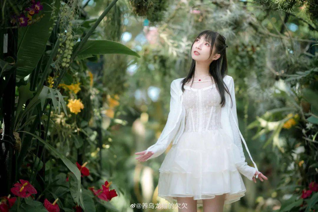 人像写真:阳光斑驳,白衣萝莉_coser-_摄影