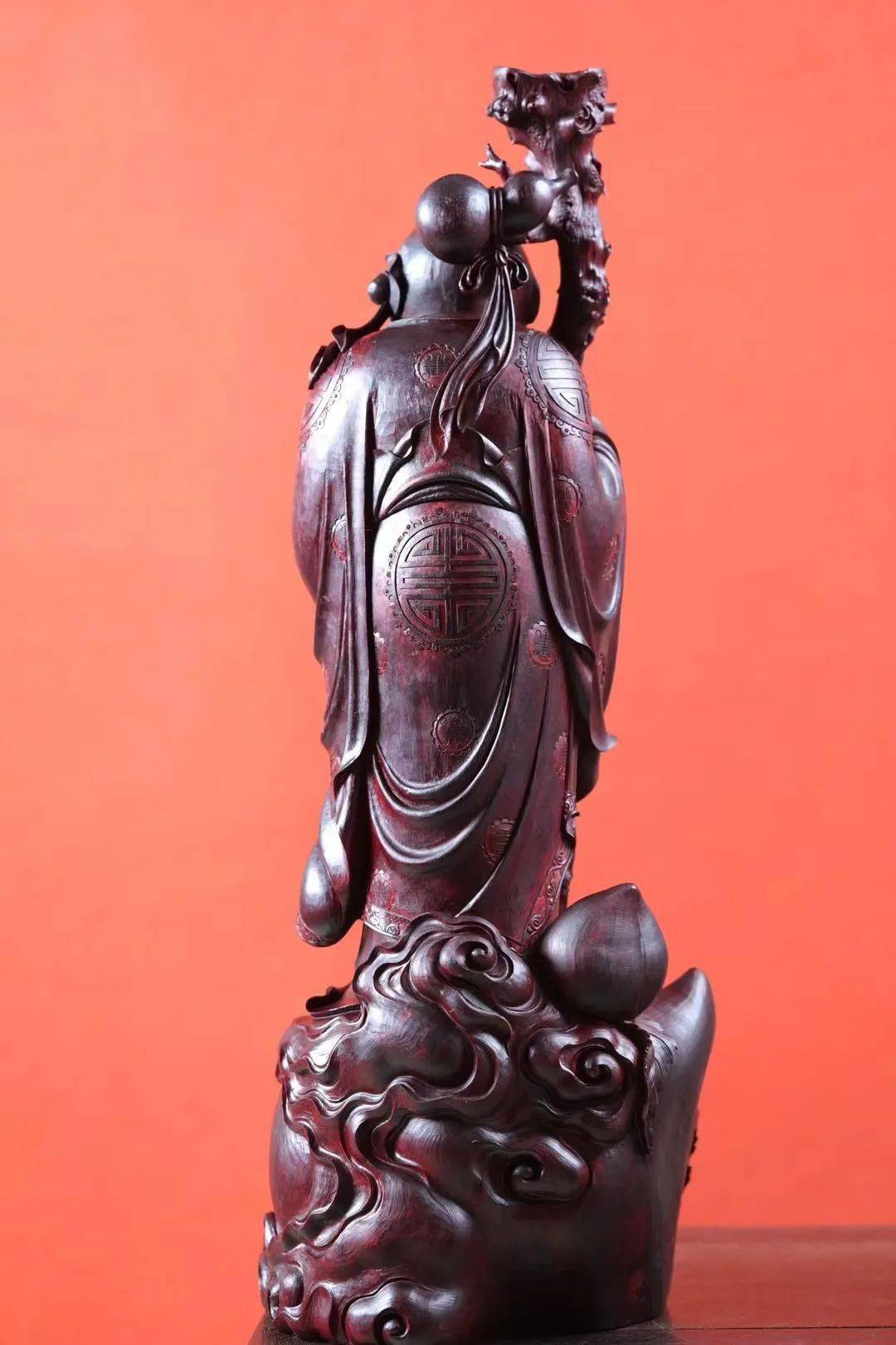 【巨匠严选】印度小叶紫檀·寿星造像_雕塑_文化_龙头