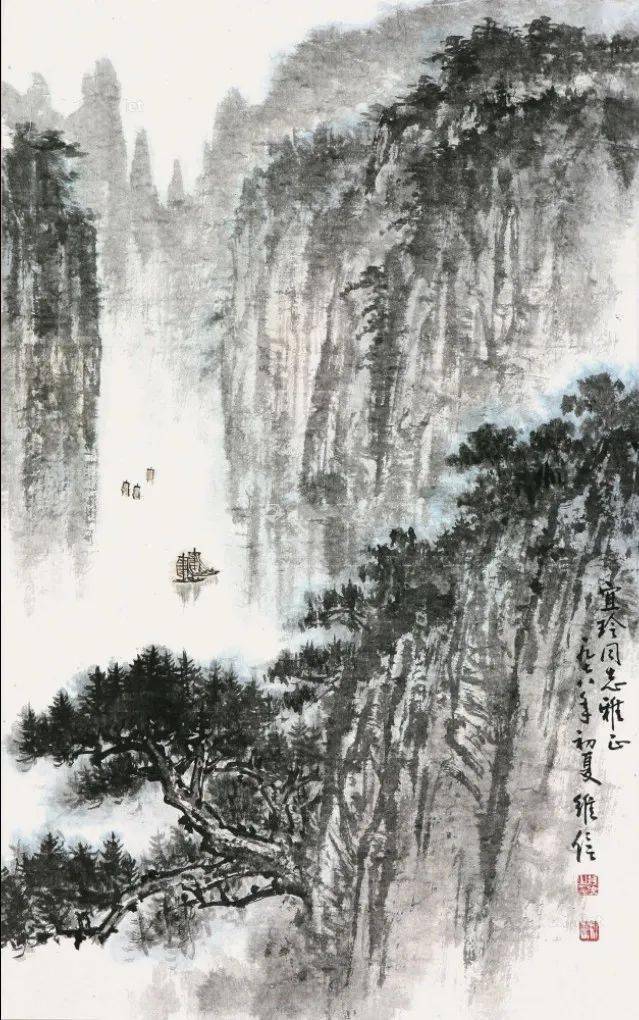 陈维信的山水画,粗笔重墨,浑厚华滋!_作品_创作_中国