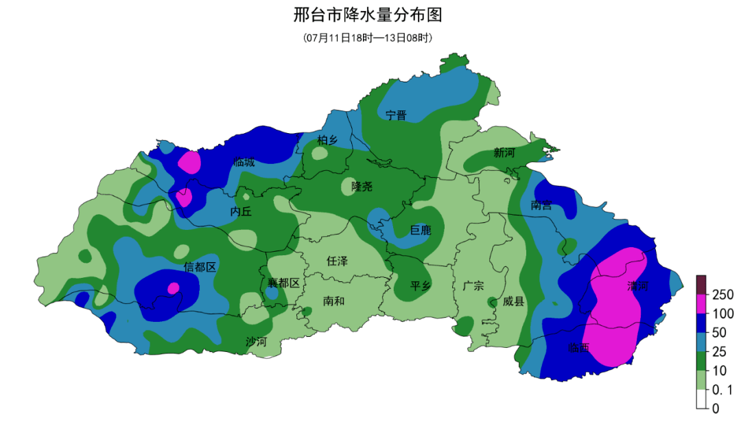邢台的暴雨都降到这里!天气实况发布→_内丘_临城_降雨量