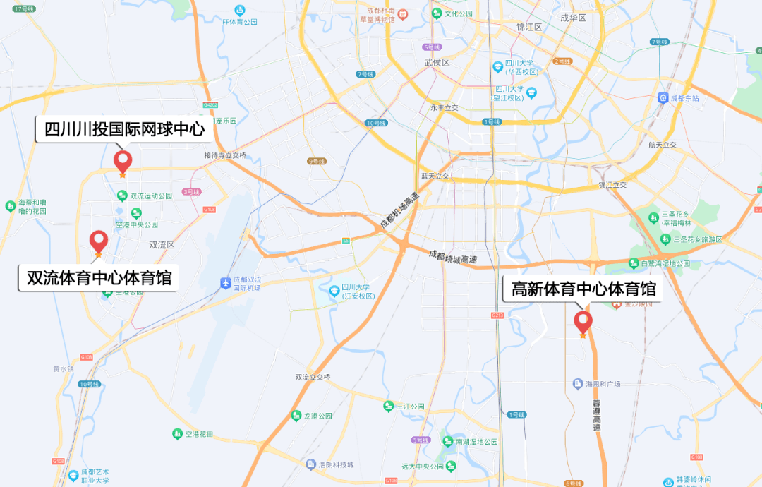 成都大运会场馆地图图片