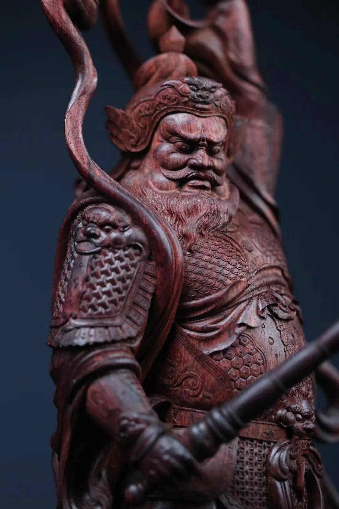 【巨匠严选】海南黄花梨·武财神赵公明造像_雕塑_推广_互联网