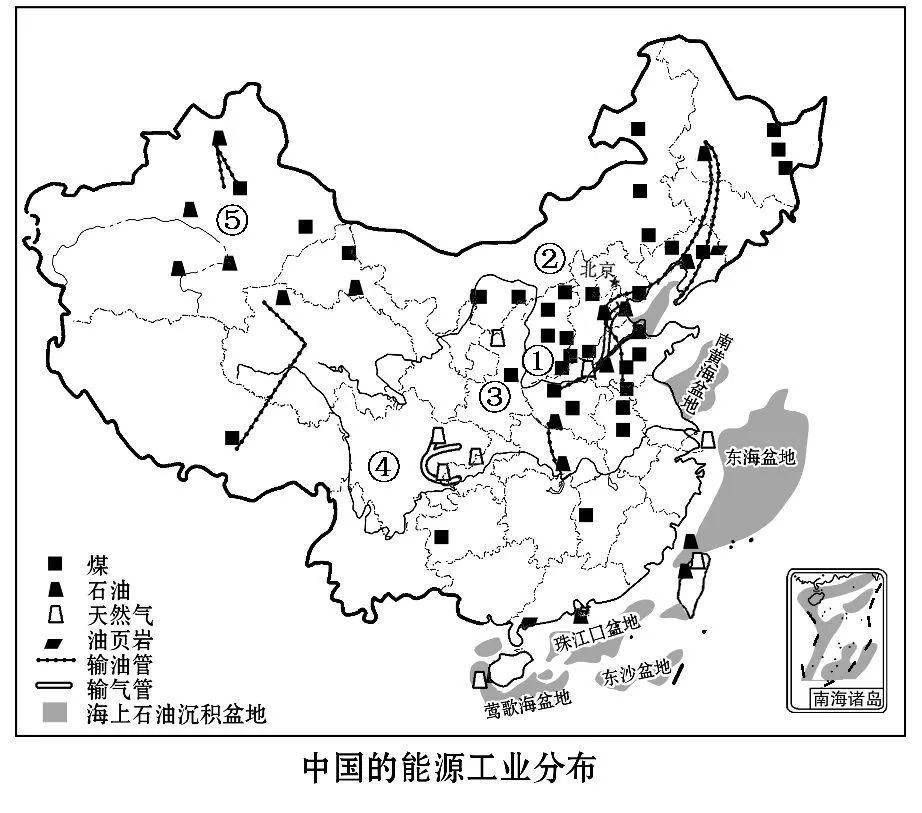 中国地图板块图空白图片