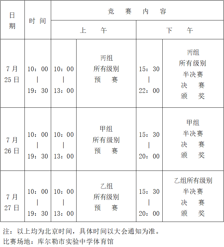 自治区十四运 | 25日开赛的跆拳道比赛竞赛日程来了