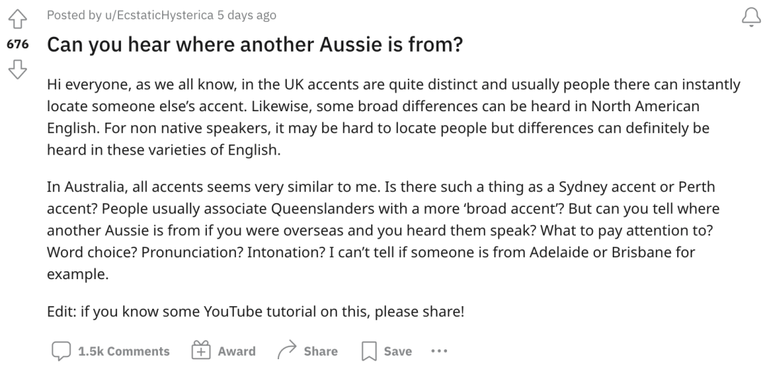 打澳大利亚的电话听到英文听不懂中文