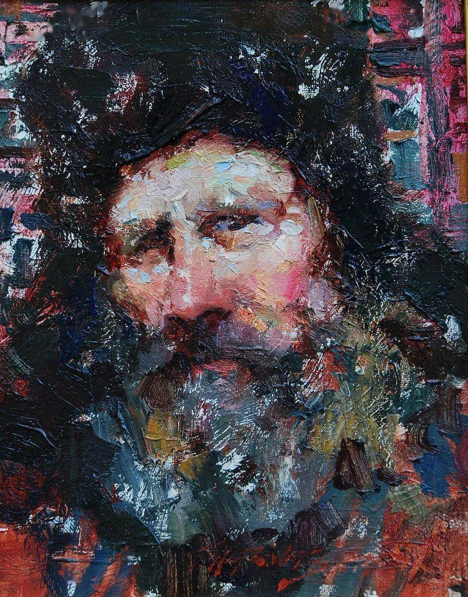 " 他的人物作品色彩斑斓中彰显个性,堪称21世纪的当代"列宾".