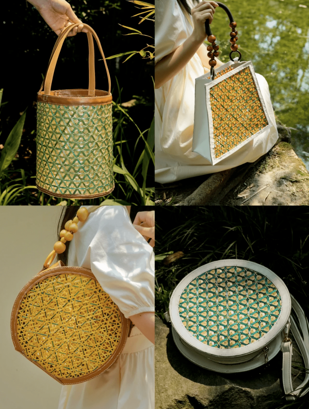 手工diy丨竹编vs藤编,谁与盛夏的适配度更高?_经纬_家具_绿色