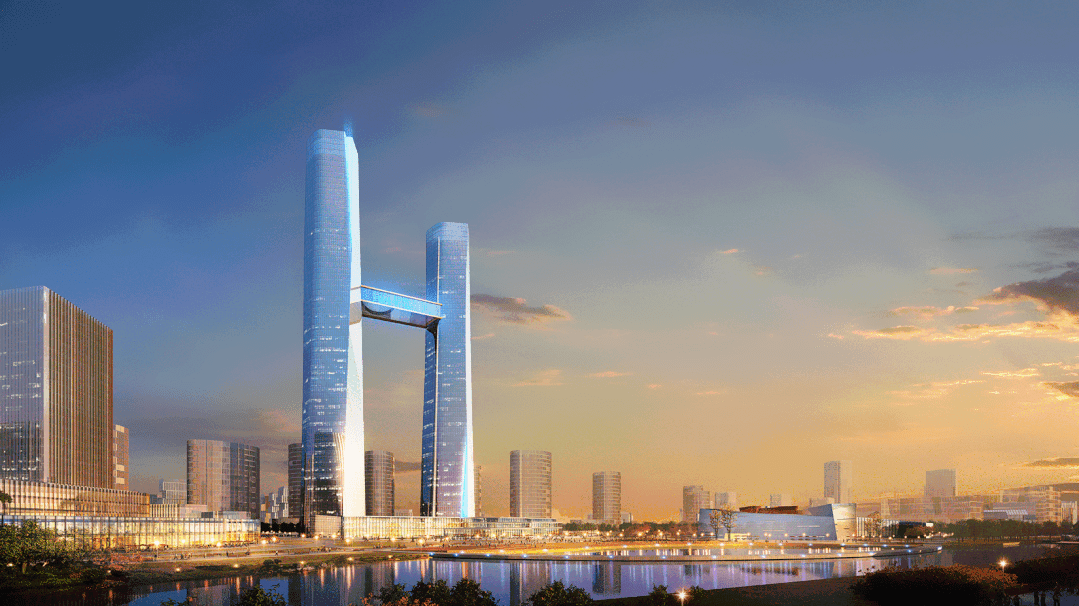 还将打造中心商务区,规划建设高度有望达到250米的双子塔商务科研中心