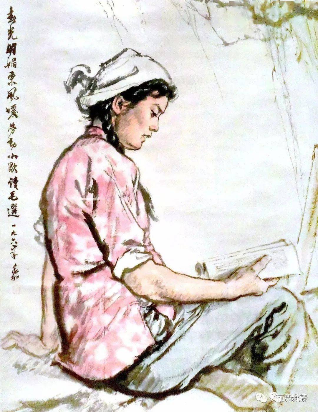 八雅轩丨【八雅丹青】大师蒋兆和画春,全是精气神!_中国画_人物_爷爷