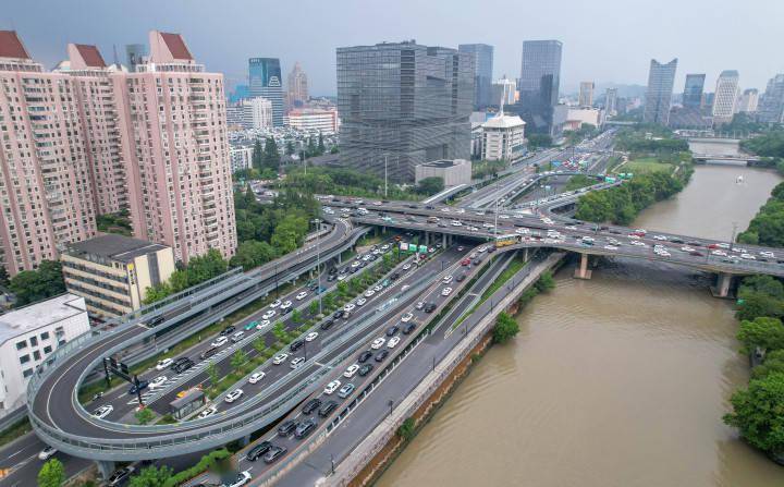 杭州天目山路隧道明日14时开通 钱塘快速路即将全线通车_中河_从空中