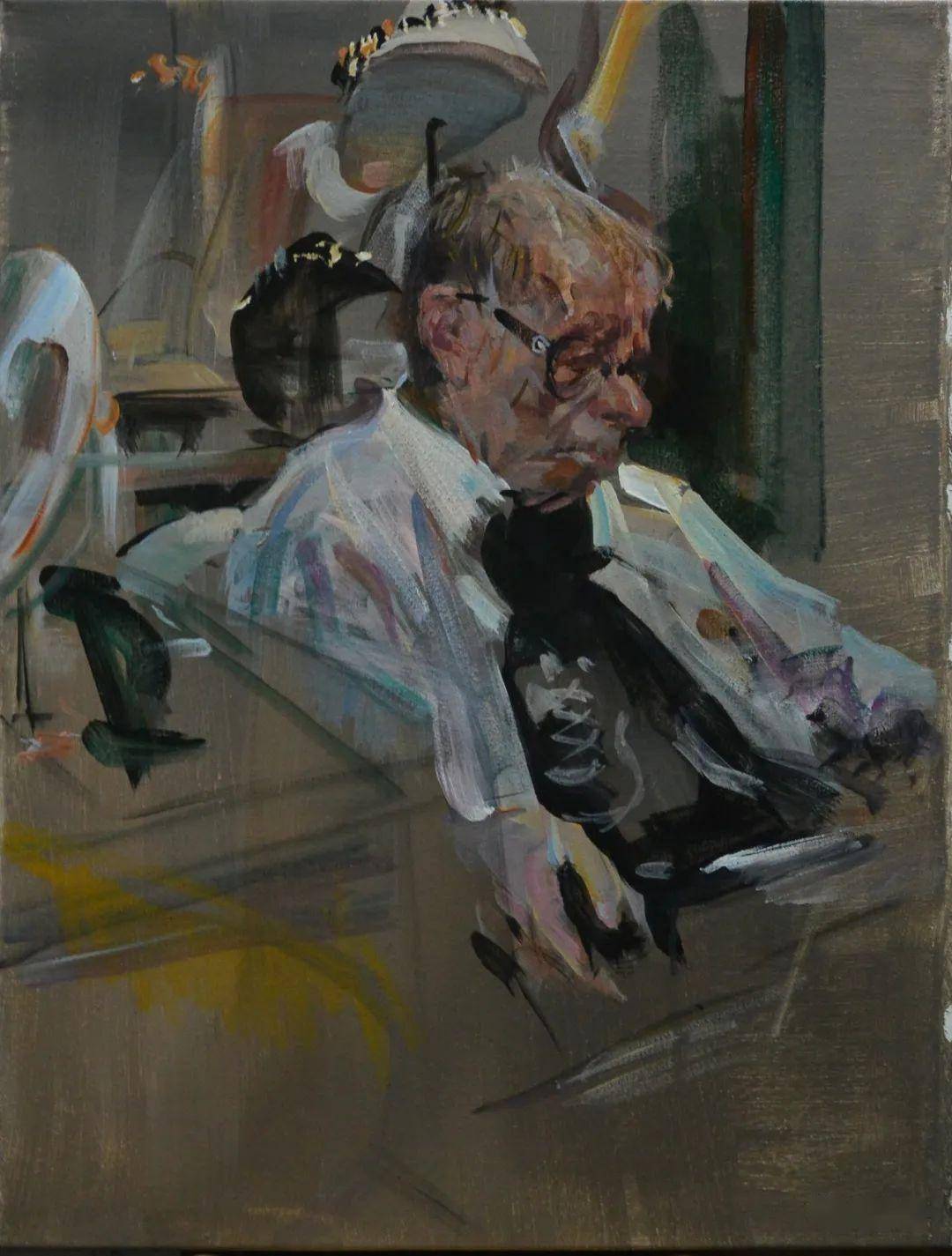 俞晓夫人物写生(附2023新作)_cm_布面_丙烯