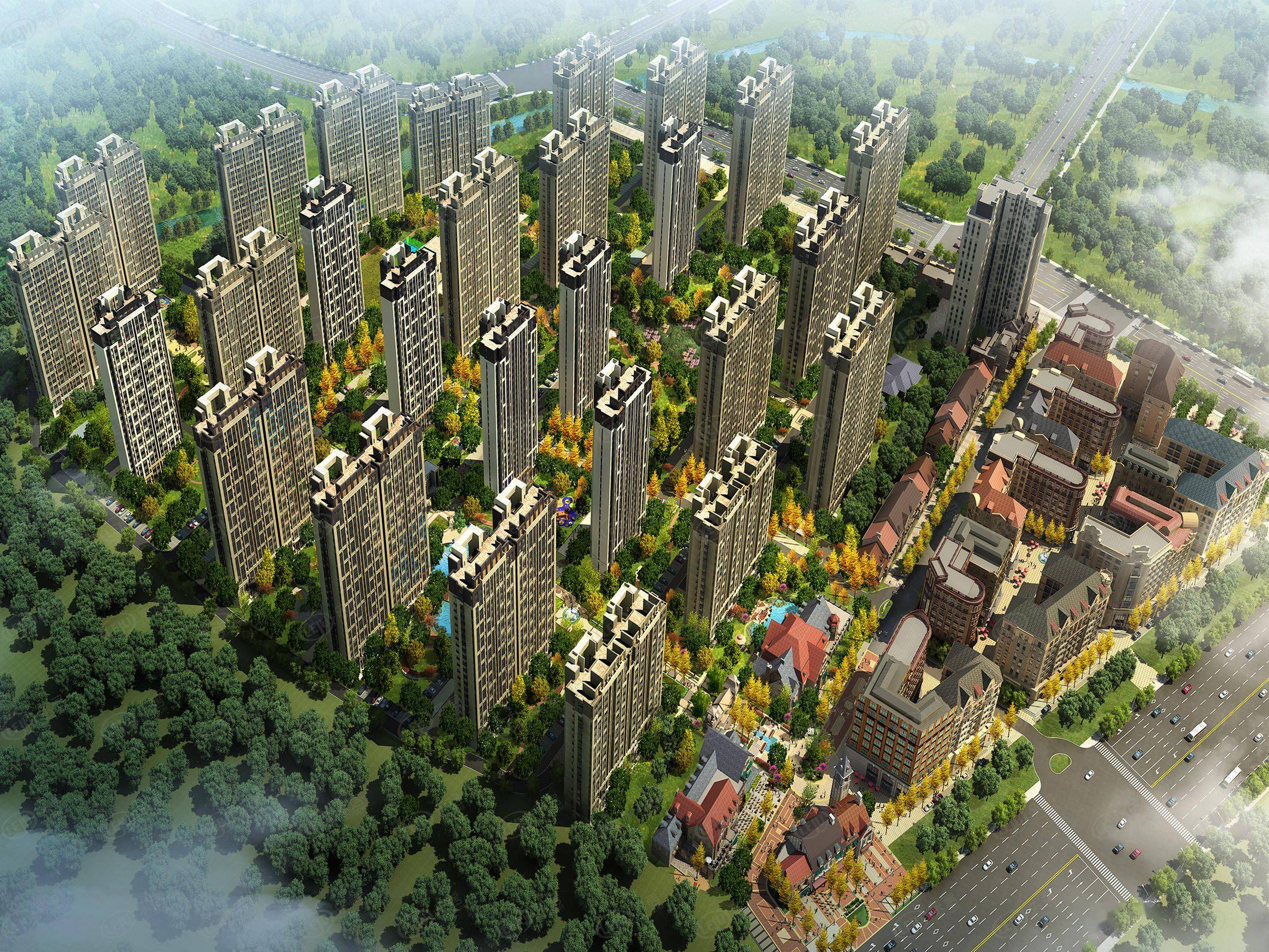 鹿泉商圈新兴城新兴花语原乡户型建面约87134㎡