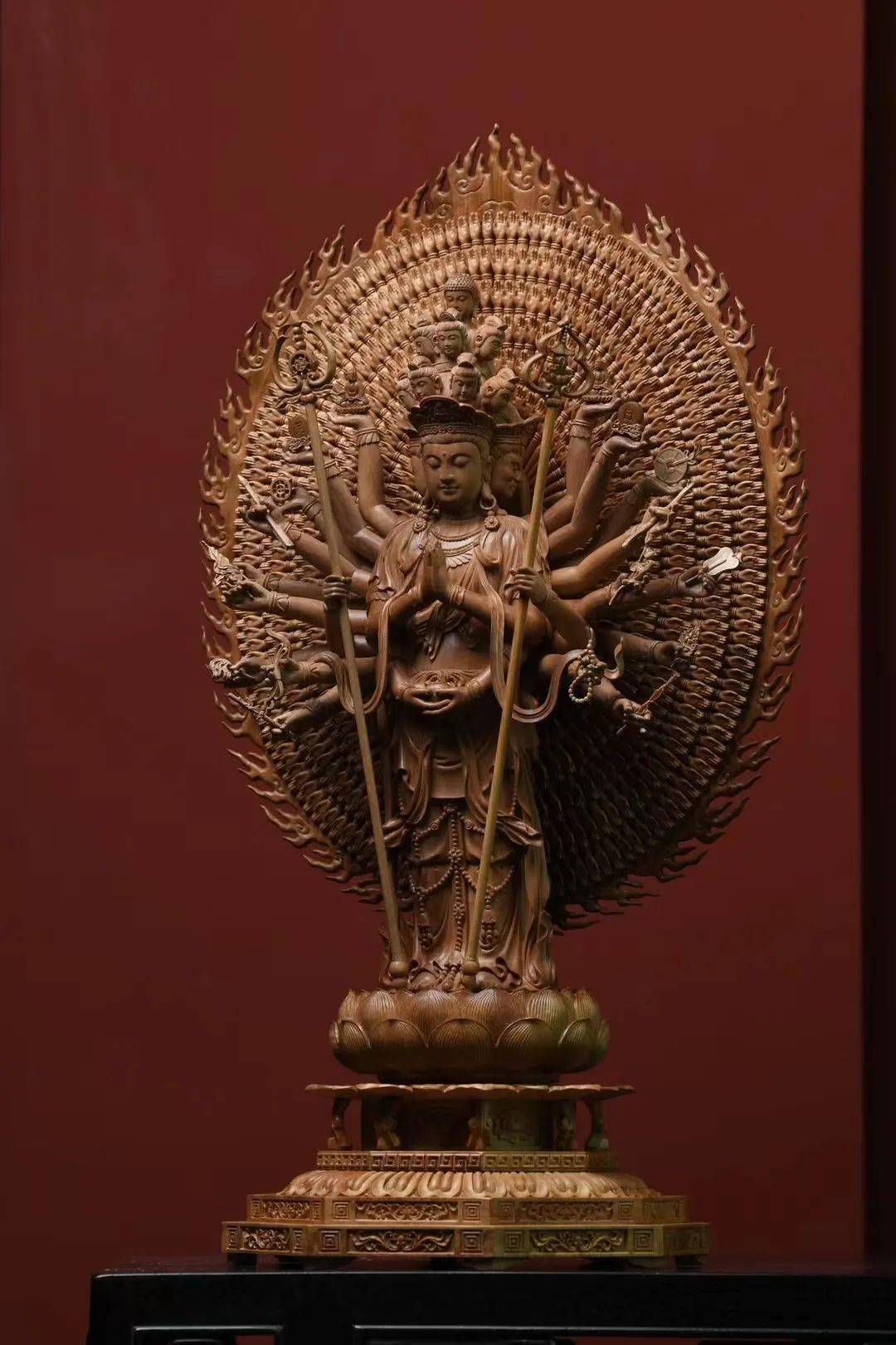 【巨匠严选】印度老山檀香·千手观音造像_法器_雕塑_重量