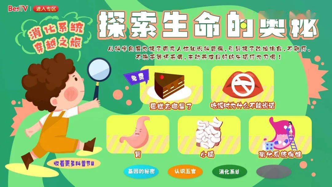 探索人体奥秘跟着百视通一起可以帮助我们保护消化系统呢?