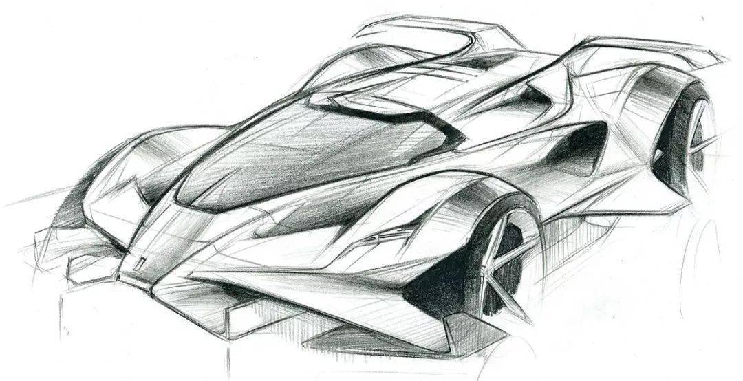 100张顶级汽车设计手绘线稿!