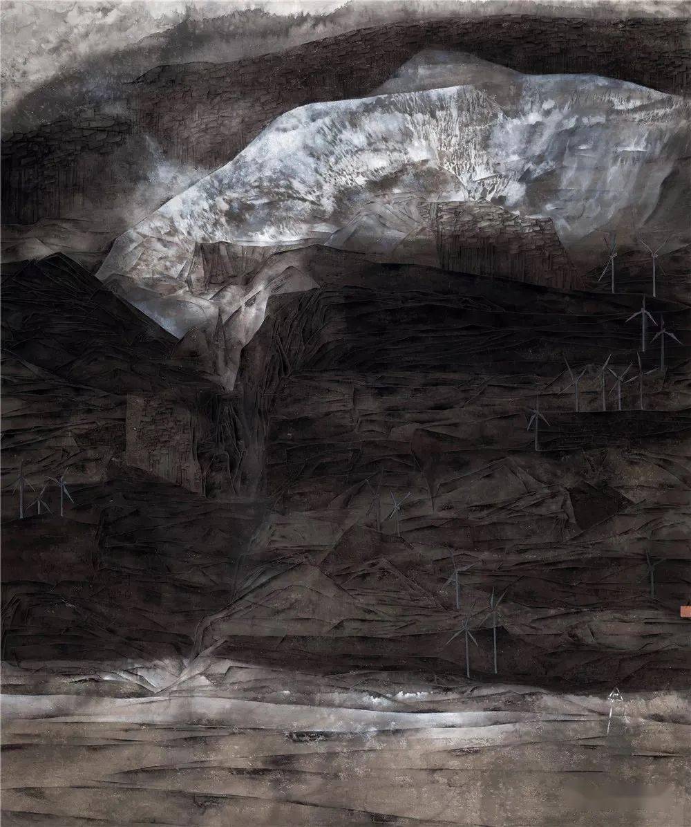 張桐瑀 瞭望青山 中國畫 240cm×200cm 北京張祉恩 昔日韶光·萬物