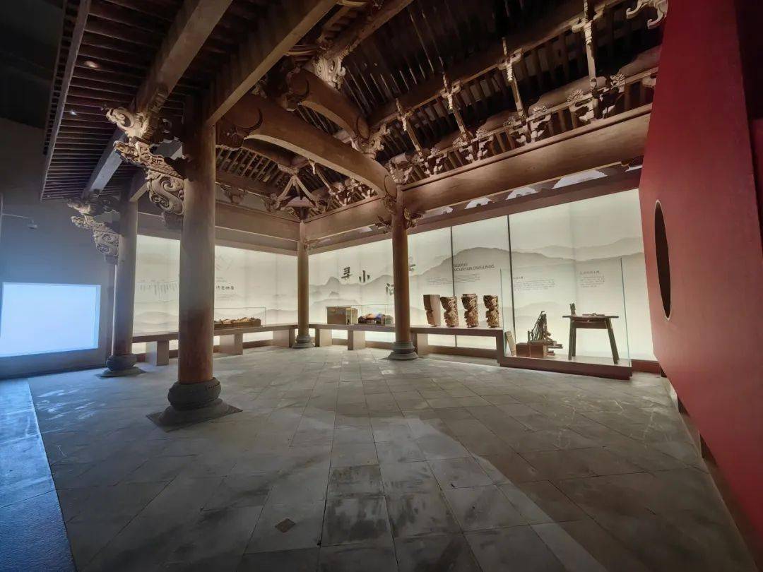 东阳匠人带团队在省非遗馆1:1复刻卢宅肃雍堂_技艺_雄心_传统