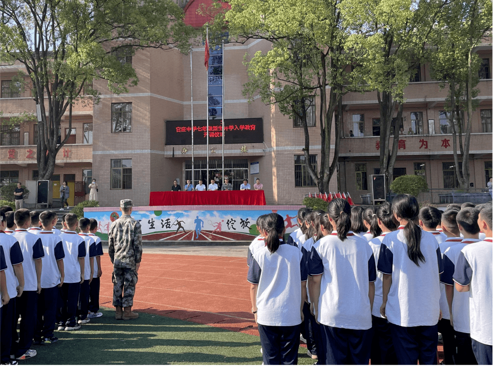 官庄初级中学校开展新生入学教育培训_秀山县_进行_初中