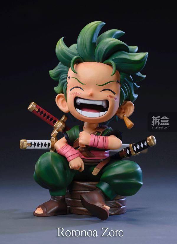 cr studio 坐姿q版索隆 路飞同人日漫海贼王可爱手办_官方_cm_cr
