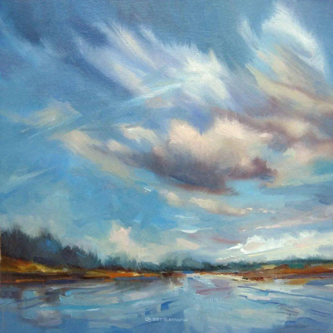 简约多彩的天空,玛丽·麦克萨姆风景画选_西北_美国_水彩画