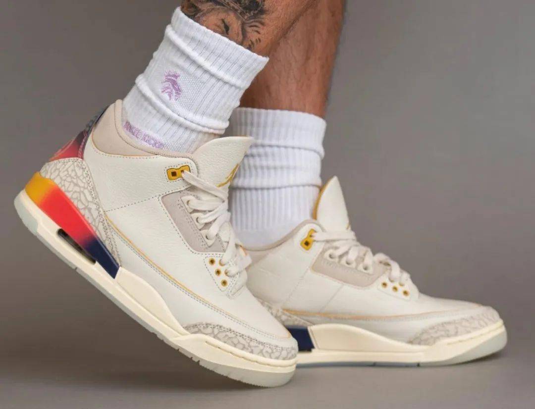 j balvin x aj3 上脚图抢先曝光!_jordan_air_后跟