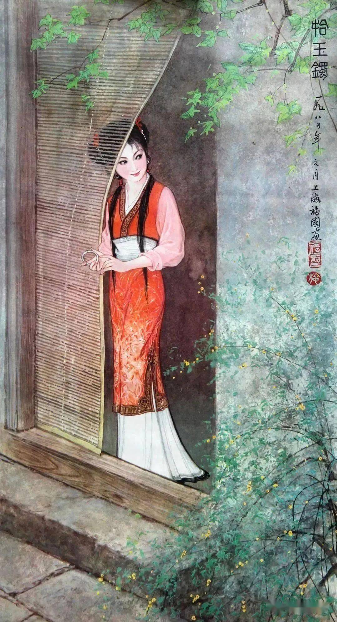 这竟然是水彩画出来的仕女图！_搜狐网