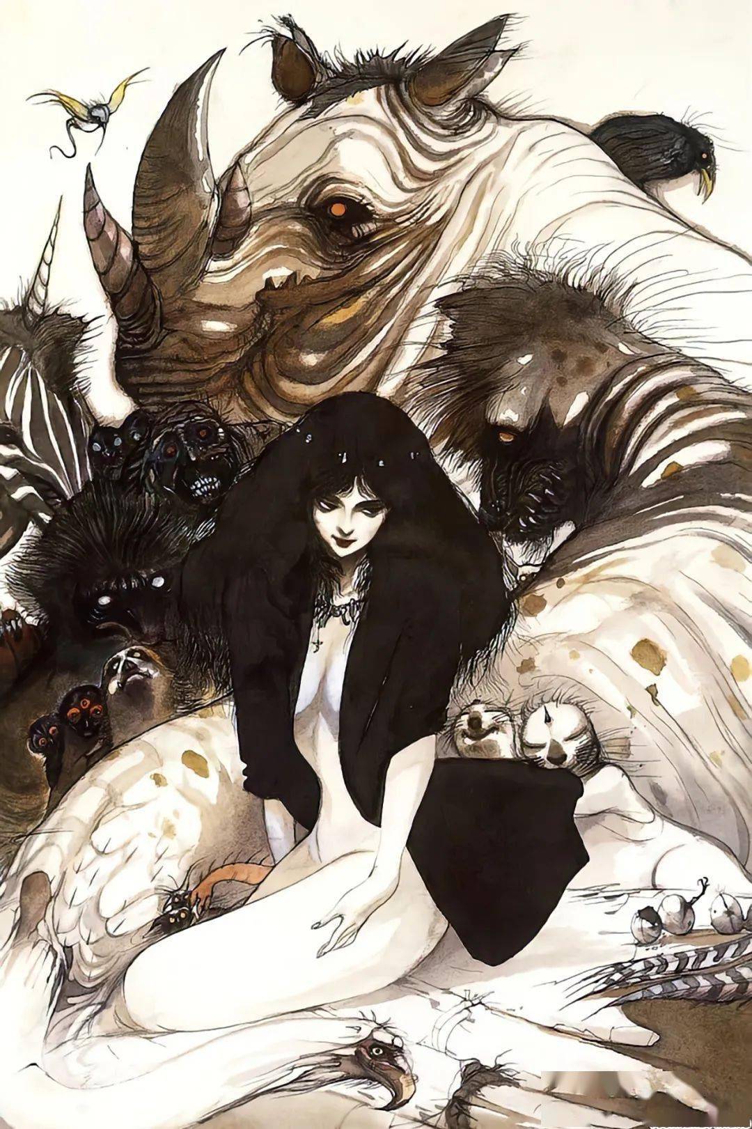 放弃画顶级裸女,但他还是日本国宝级艺术家_天野喜孝_动画_幻想