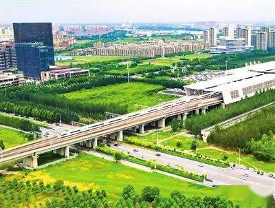 位于西青区的天津南站科技商务区天开高教科创园"一核两翼",筑起城市